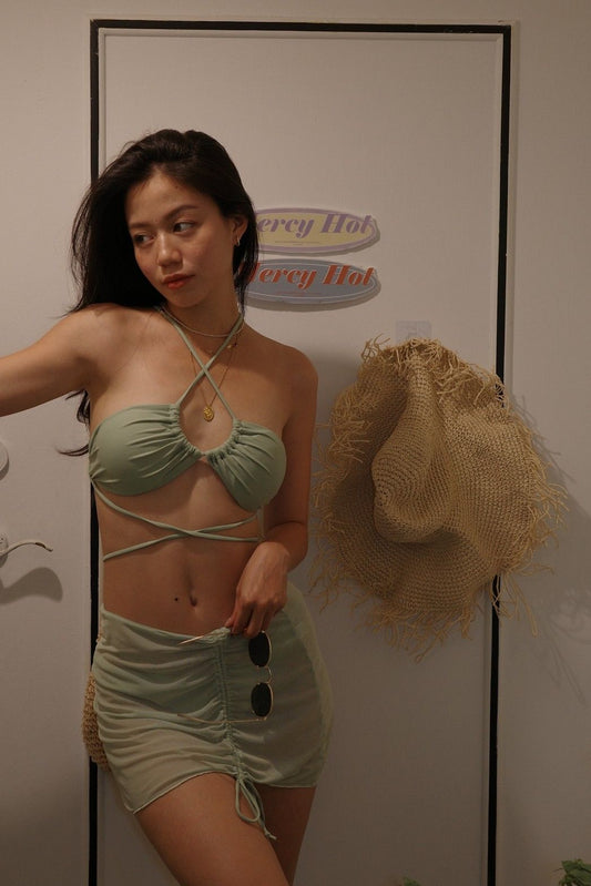 🏝️🌺大辣美腰綁帶式三件套比基尼👙💫