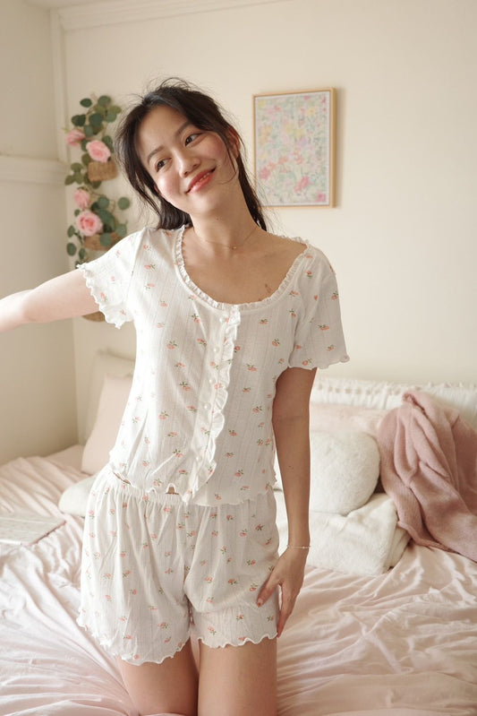 🌷超可愛碎花短袖套裝睡衣🧁☁️