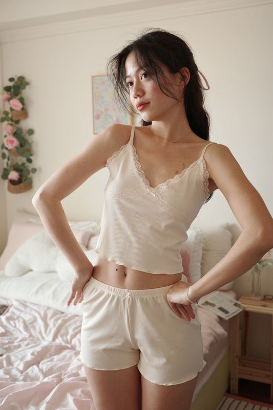 🌷超舒服蕾絲辣妹睡衣套裝🧁☁️(包色!!