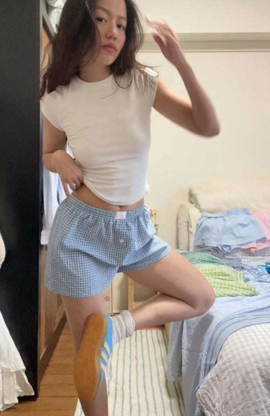 🍒大必買!!繽紛格紋Boxer shorts!!🩵
