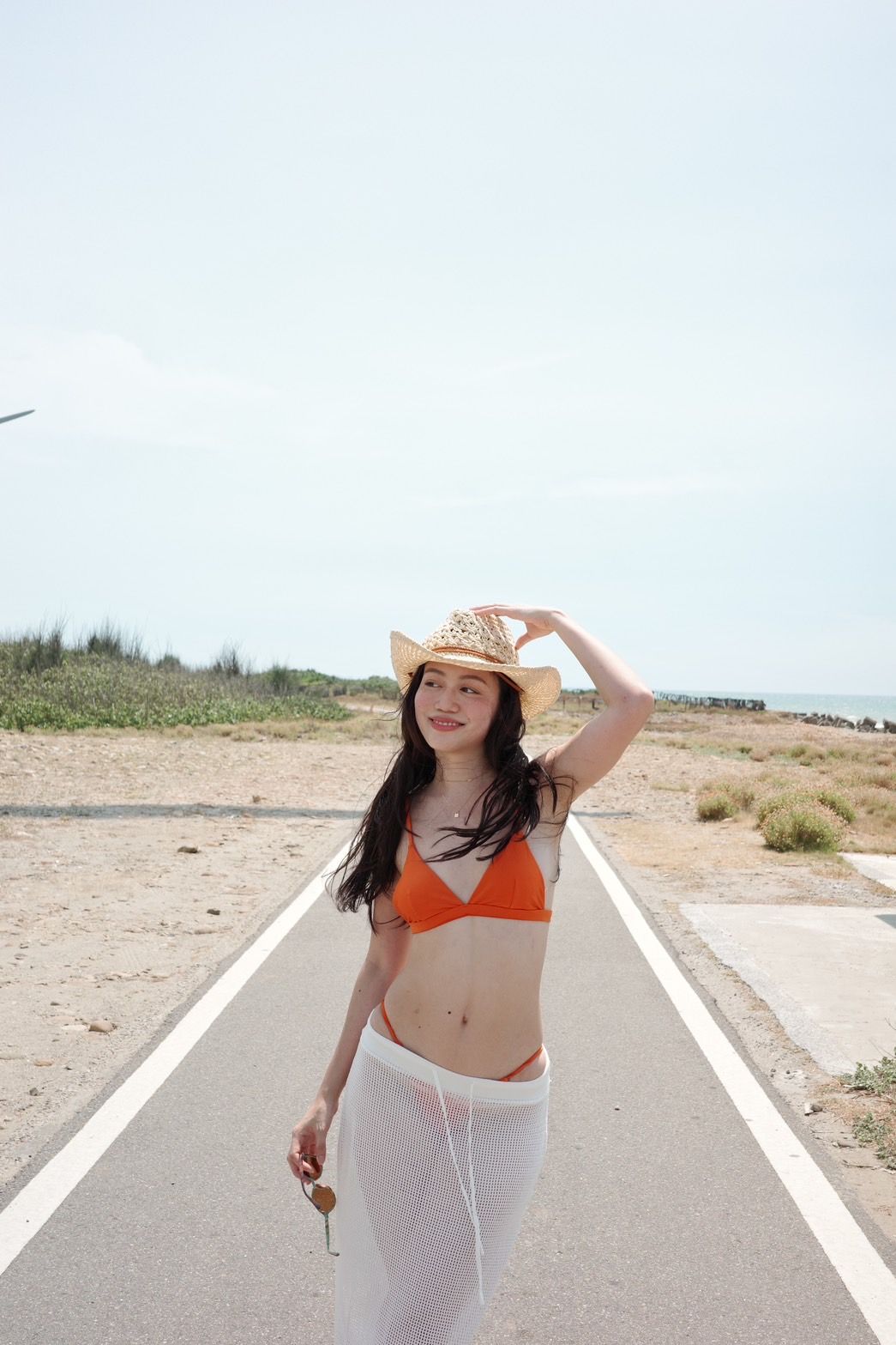 超美質感超美橘色小片式比基尼🐚