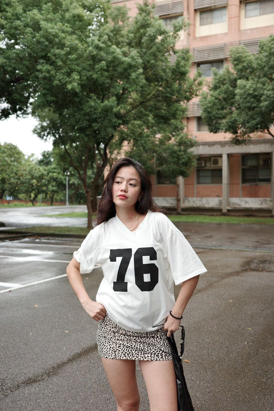 ♥️🏈美式簡約V領棉質球衣T🎱