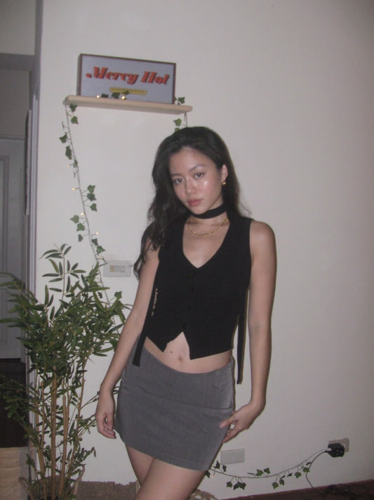 美式復古辣妹排扣背心♥️