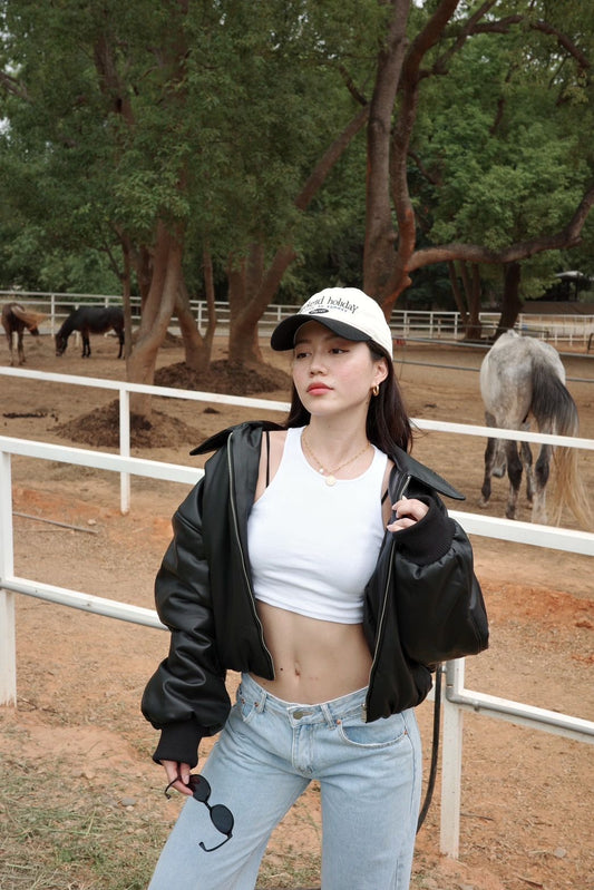 必買!!☕️Hailey復古寬鬆黑🖤皮衣厚棉外套♥️