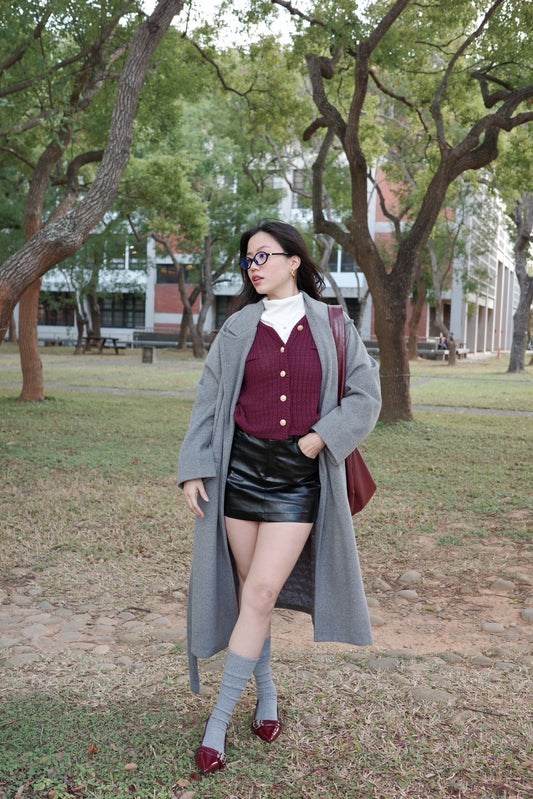 📰超必買大衣回歸!!🧥質感超好重磅灰色大衣外套