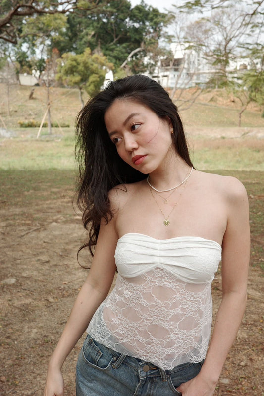 超美🕊️𝑳𝒂𝒄𝒆平口後綁帶𝒕𝒖𝒃𝒆 𝒕𝒐𝒑🐚