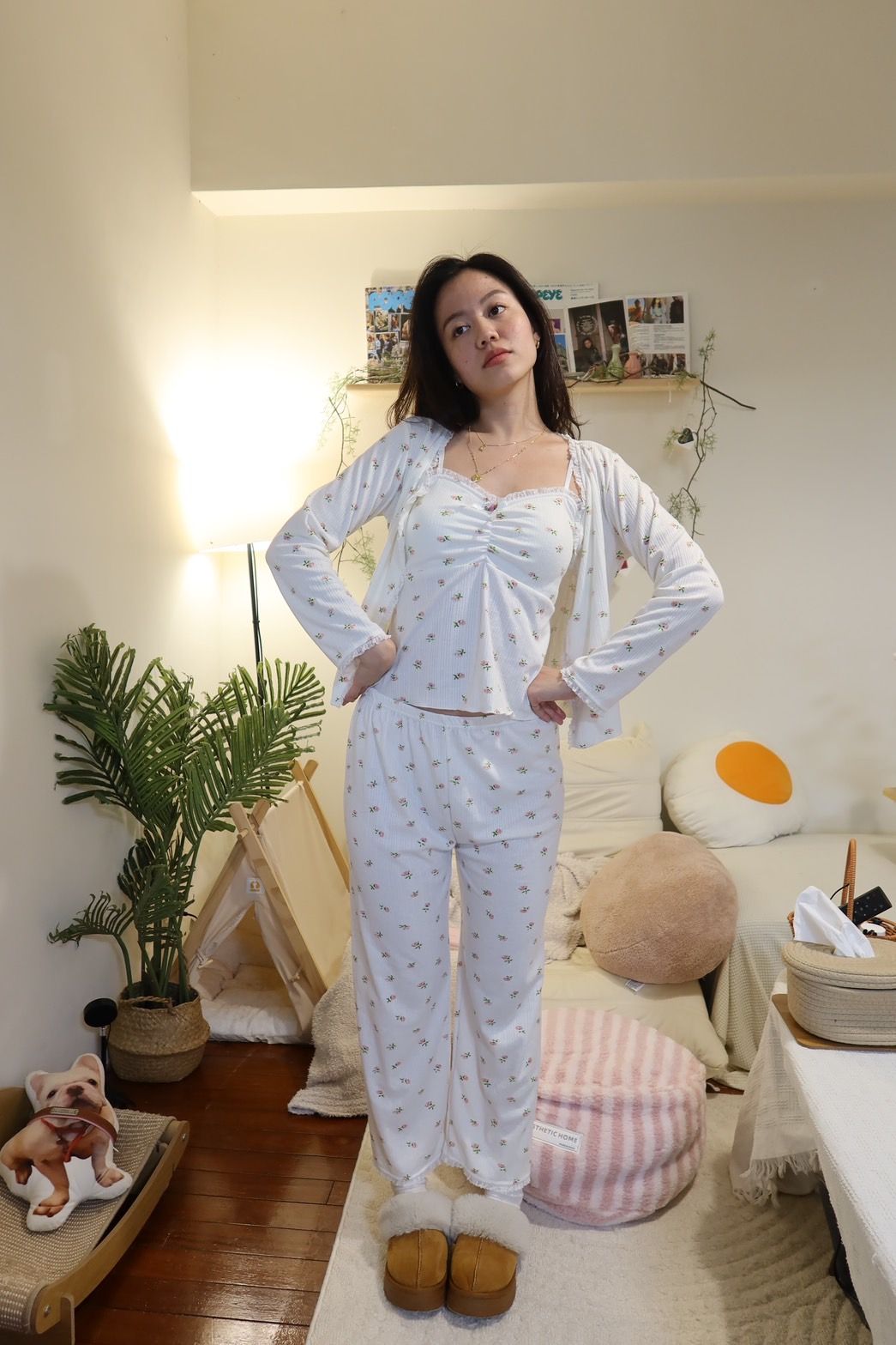本期超必買!! 🌷帶胸墊睡衣四件套🛏️🧸