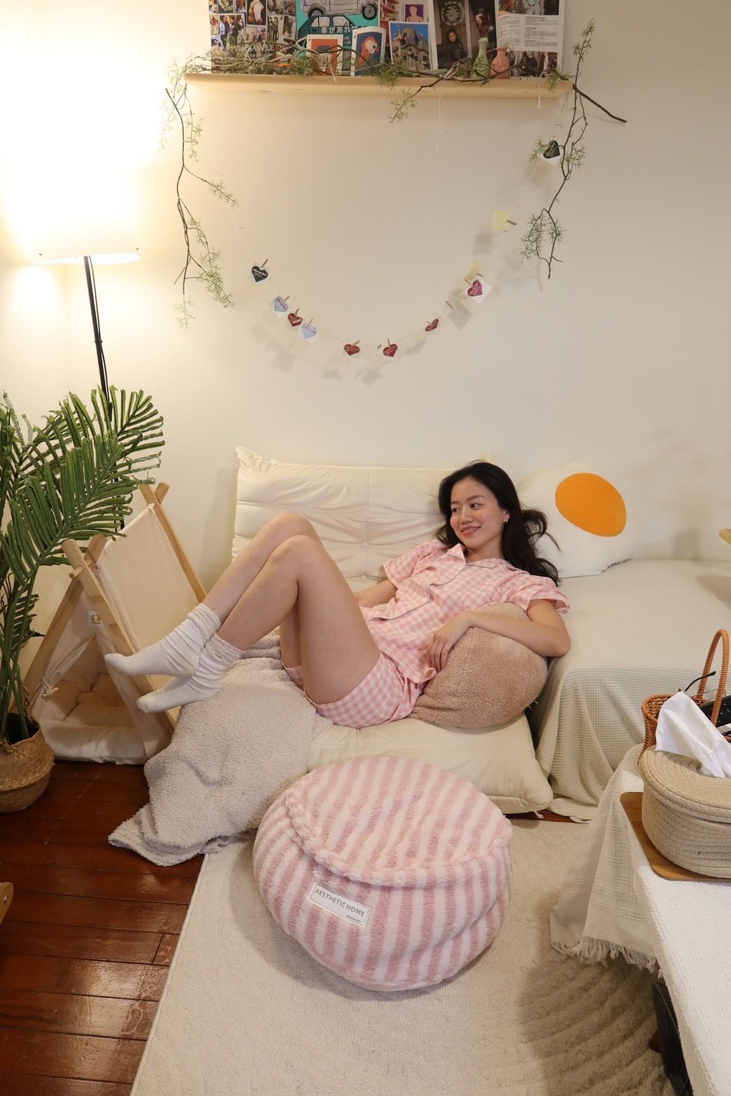 超可愛粉格紋💗🎀polo領短袖睡衣套裝(闆娘超愛穿🙋🏻♀️🙈