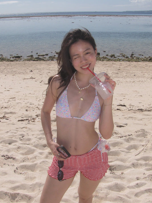 歐美𝒃𝒂𝒔𝒊𝒄小片式辣妹y2k🍒粉嫩比基尼🌺🍓