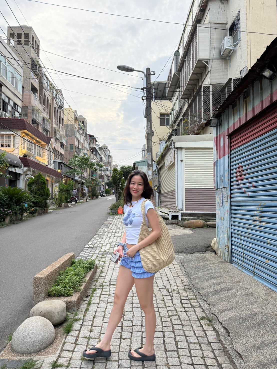 本期超級大必買!!超可愛夏日藍格紋🩵泡泡短褲裙🫧🐚
