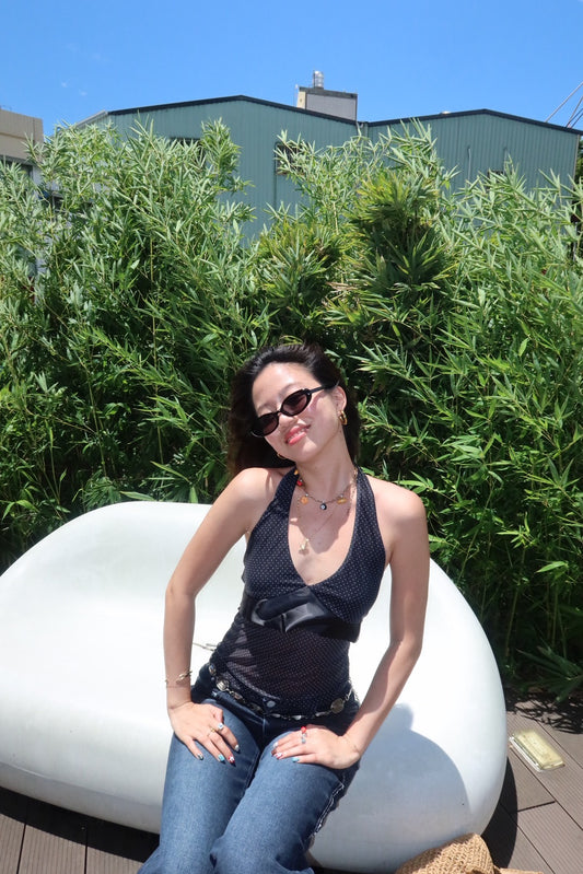 Polka dot 小波點繞脖氣質網紗背心🎱🥐