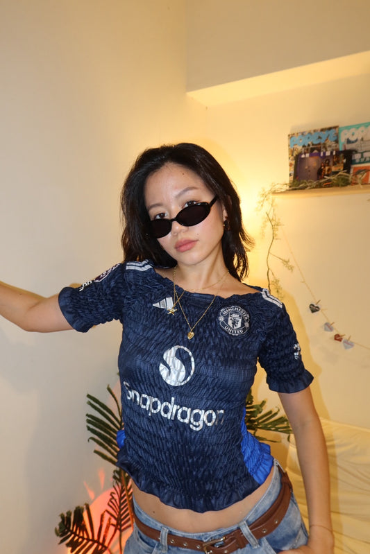 泰製🇹🇭泡泡🫧芭蕾感 🔵 Man United Sweet Off Shoulder球衣改製⚽️