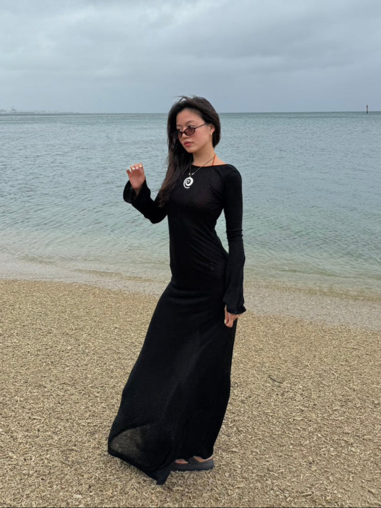 辣妹海邊比基尼長洋裝罩衫🐚🖤