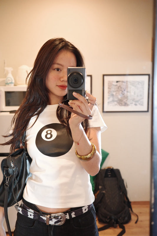 超好看⭐️美式復古純棉撞球🎱印刷踢☁️