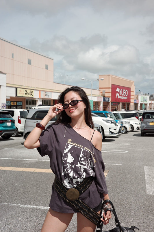 超好看!!必買🤤美式印刷搖滾🎸落肩慵懶大踢🎱限量🔥