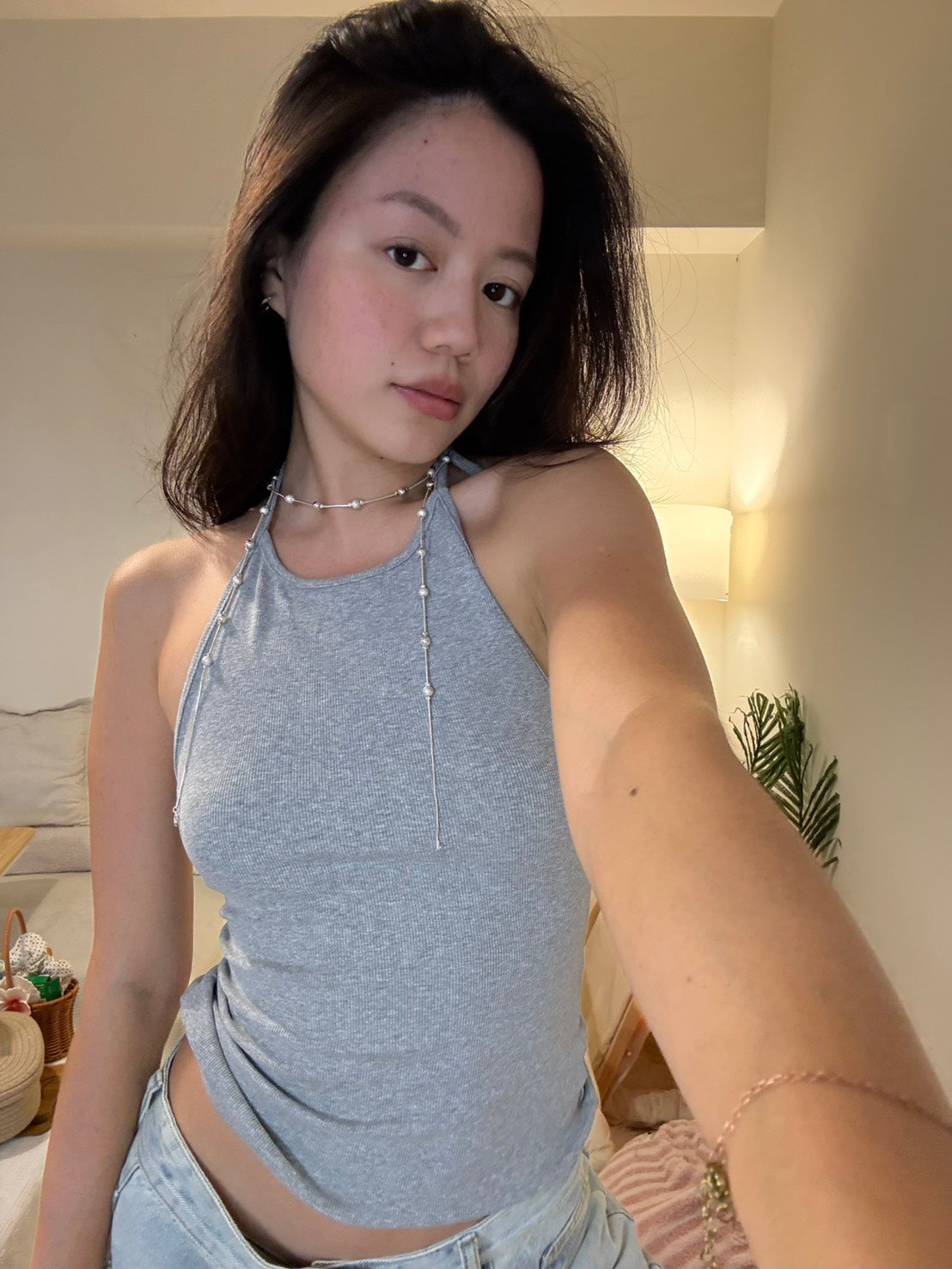 本期必買⭐️超好看螺紋繞脖綁帶露背背心🖤