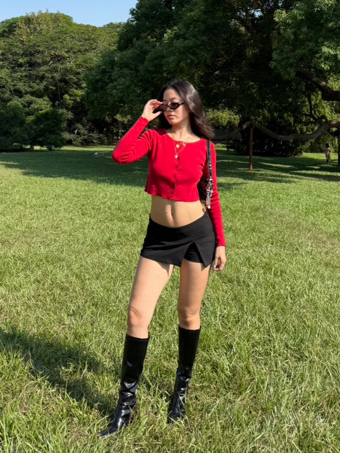 百搭🖤美式復古低腰辣妹黑色超安全西裝短裙🎥♟️