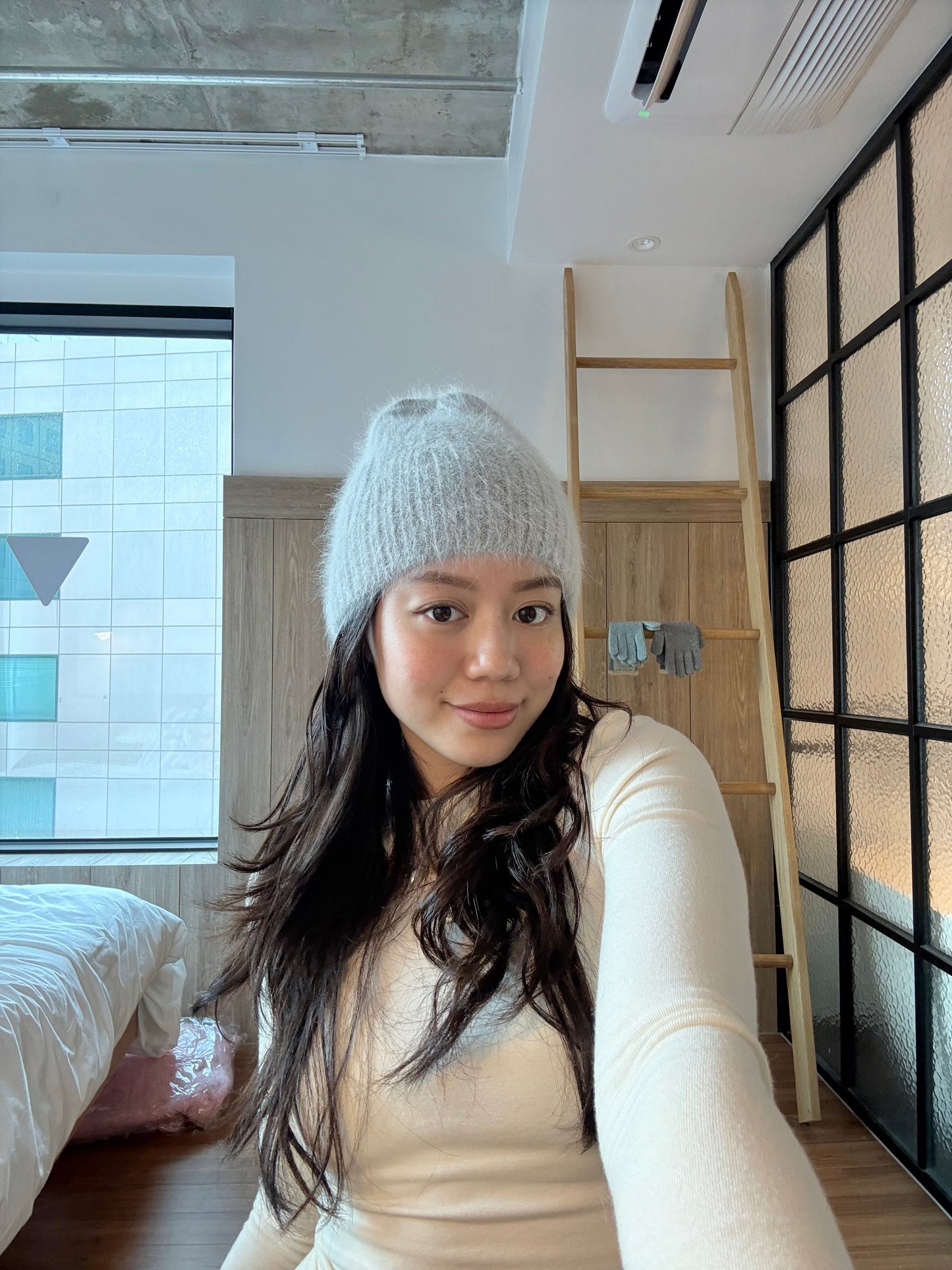 🇰🇷𝐅𝐥𝐮𝐟𝐟𝐲 𝐊𝐧𝐢𝐭 𝐁𝐞𝐚𝐧𝐢𝐞｜三色毛茸暖感毛帽⭐️