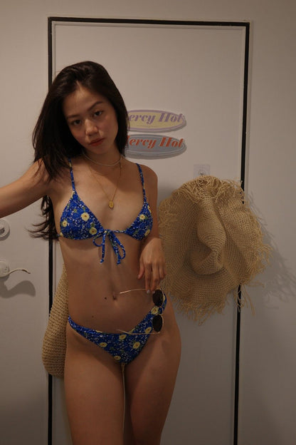 🏝️🌺超辣!!美式復古碎花小片比基尼👙💫