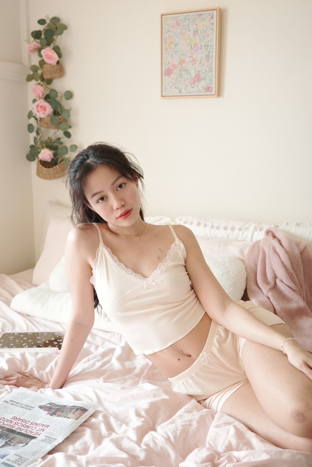 🌷超舒服蕾絲辣妹睡衣套裝🧁☁️（包色!!