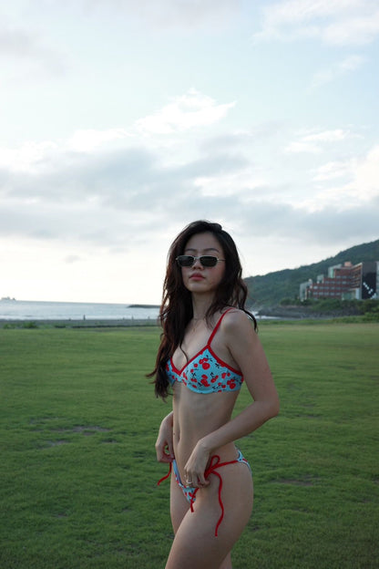 🍒必買!!辣妹櫻桃復古比基尼🏝️