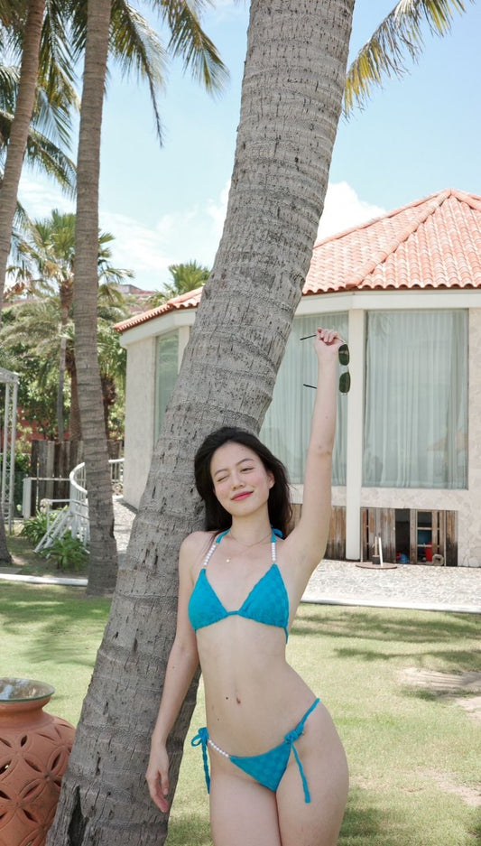 🐬🏝️超美寶藍毛巾料比基尼🐚