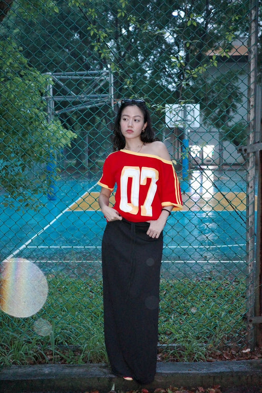 ⚽️美式休閒帶口袋半身長裙辣妹球衣感搭配♥️