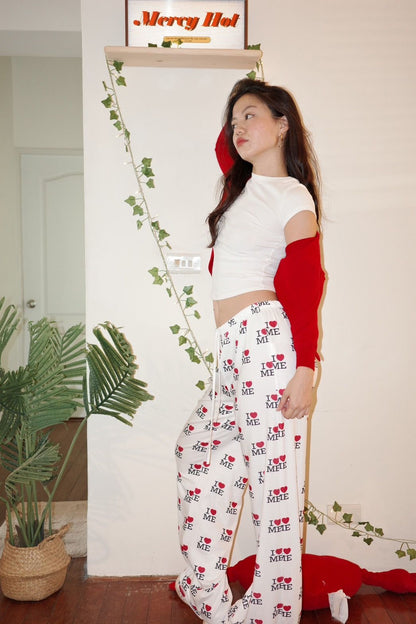 PJ🥨📺🍿超必買舒服爆美式高校感2000s I♥️ ME PJ Pants🎧☁️