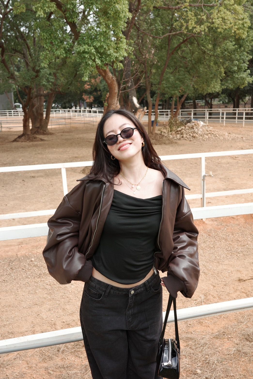 🍂必買!!☕️美式復古寬鬆咖🤎皮衣厚棉外套♥️