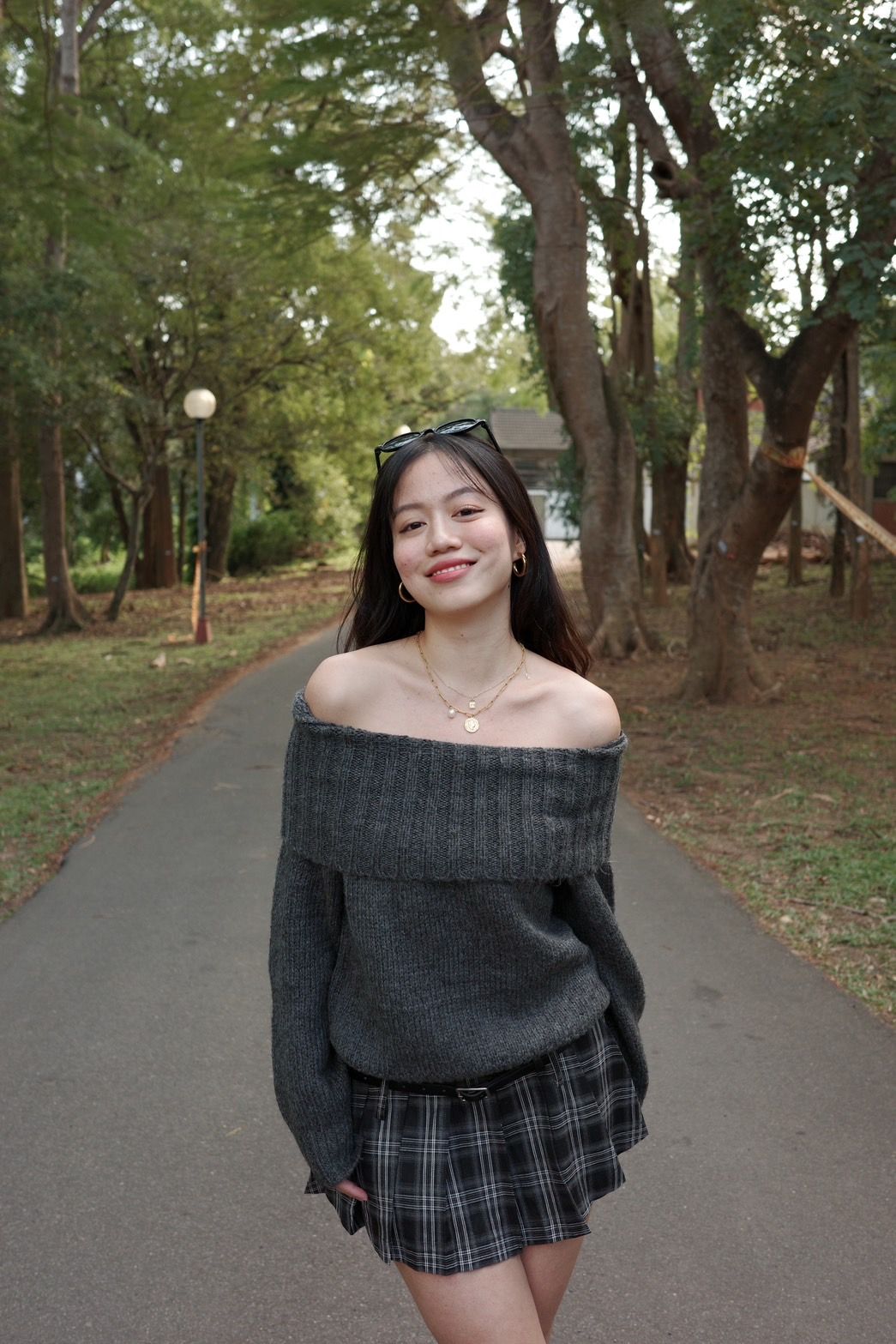 🗞️歐美必買超美一字領身灰色毛衣☕️📰