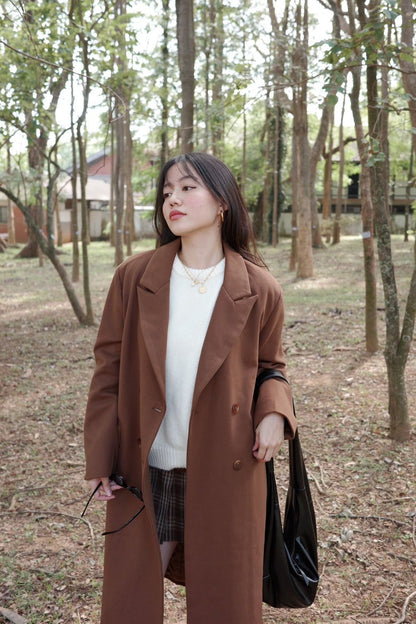🧥質感超好重磅厚鋪棉咖啡色大衣外套🥨🫎