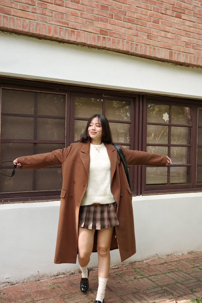 🧥質感超好重磅厚鋪棉咖啡色大衣外套🥨🫎