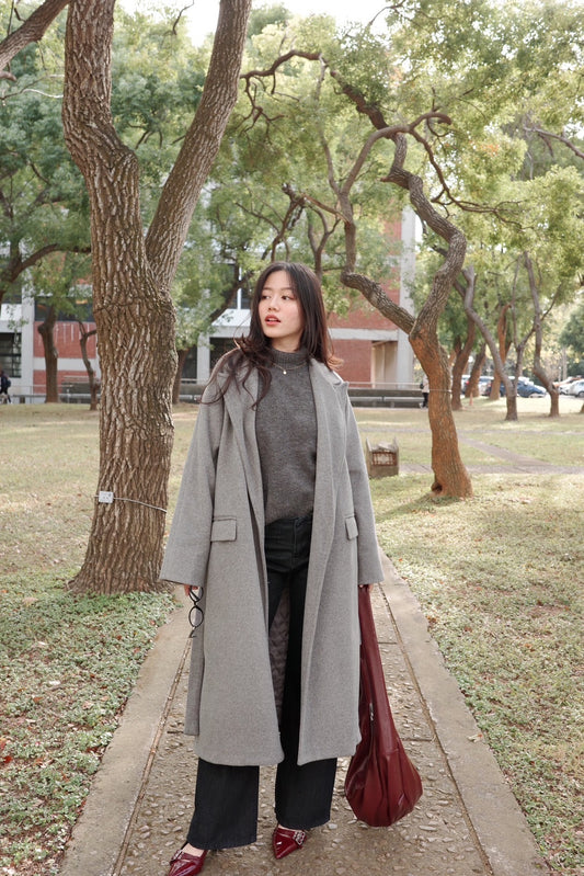 📰超必買大衣回歸!!🧥質感超好重磅厚鋪棉灰色大衣外套