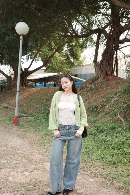 中藍色低腰牛仔褲微𝒃𝒂𝒈𝒈𝒚 𝒋𝒆𝒂𝒏𝒔👖