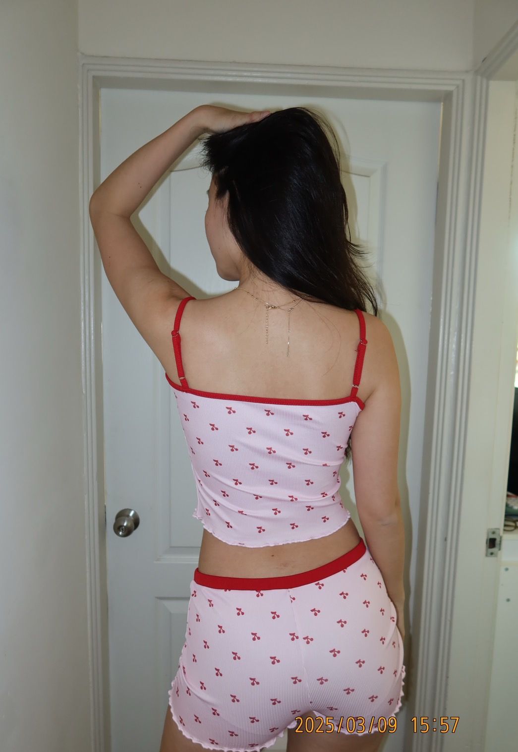 ⭐️美式復古辣妹🍒櫻桃睡衣套裝💌🧸