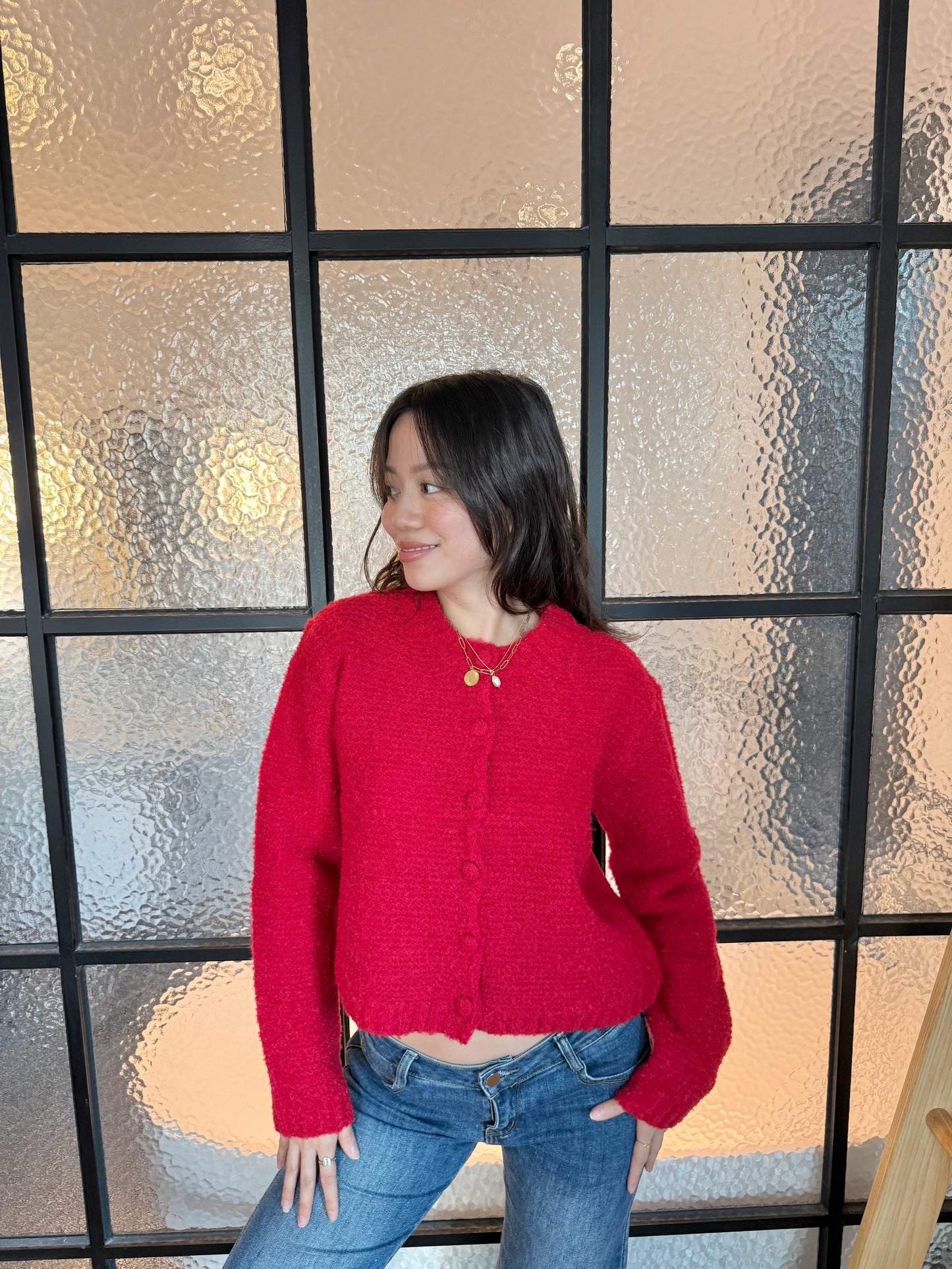 限量🔥🇰🇷𝐁𝐮𝐛𝐛𝐥𝐞 𝐁𝐮𝐭𝐭𝐨𝐧 𝐂𝐚𝐫𝐝𝐢𝐠𝐚𝐧｜氣質溫柔厚實排扣短版毛衣🧣