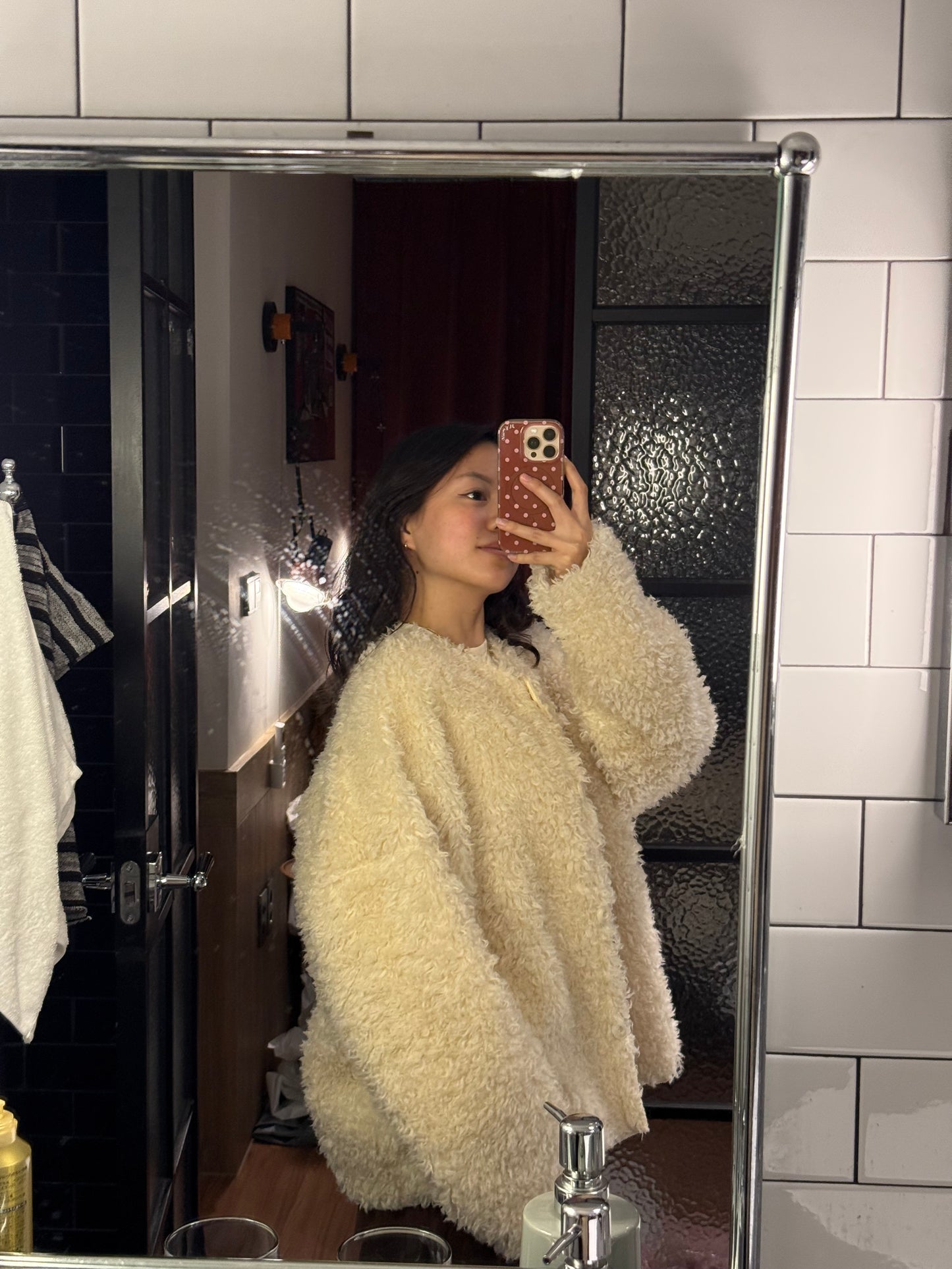 限量🔥🇰🇷𝐂𝐫𝐞𝐚𝐦 𝐂𝐮𝐫𝐥 𝐅𝐥𝐞𝐞𝐜𝐞 𝐉𝐚𝐜𝐤𝐞𝐭｜奶霜大毛毛外套🐑🧸