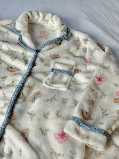 🧸🌷𝐁𝐞𝐚𝐫 𝐆𝐚𝐫𝐝𝐞𝐧 𝐅𝐥𝐞𝐞𝐜𝐞 𝐏𝐉｜小熊花園刷毛睡衣套裝🛏️