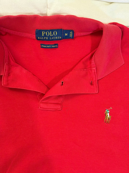 沖繩挖寶🇯🇵二手Ralph Lauren大紅色上衣🥤柬埔寨製很舒服!!