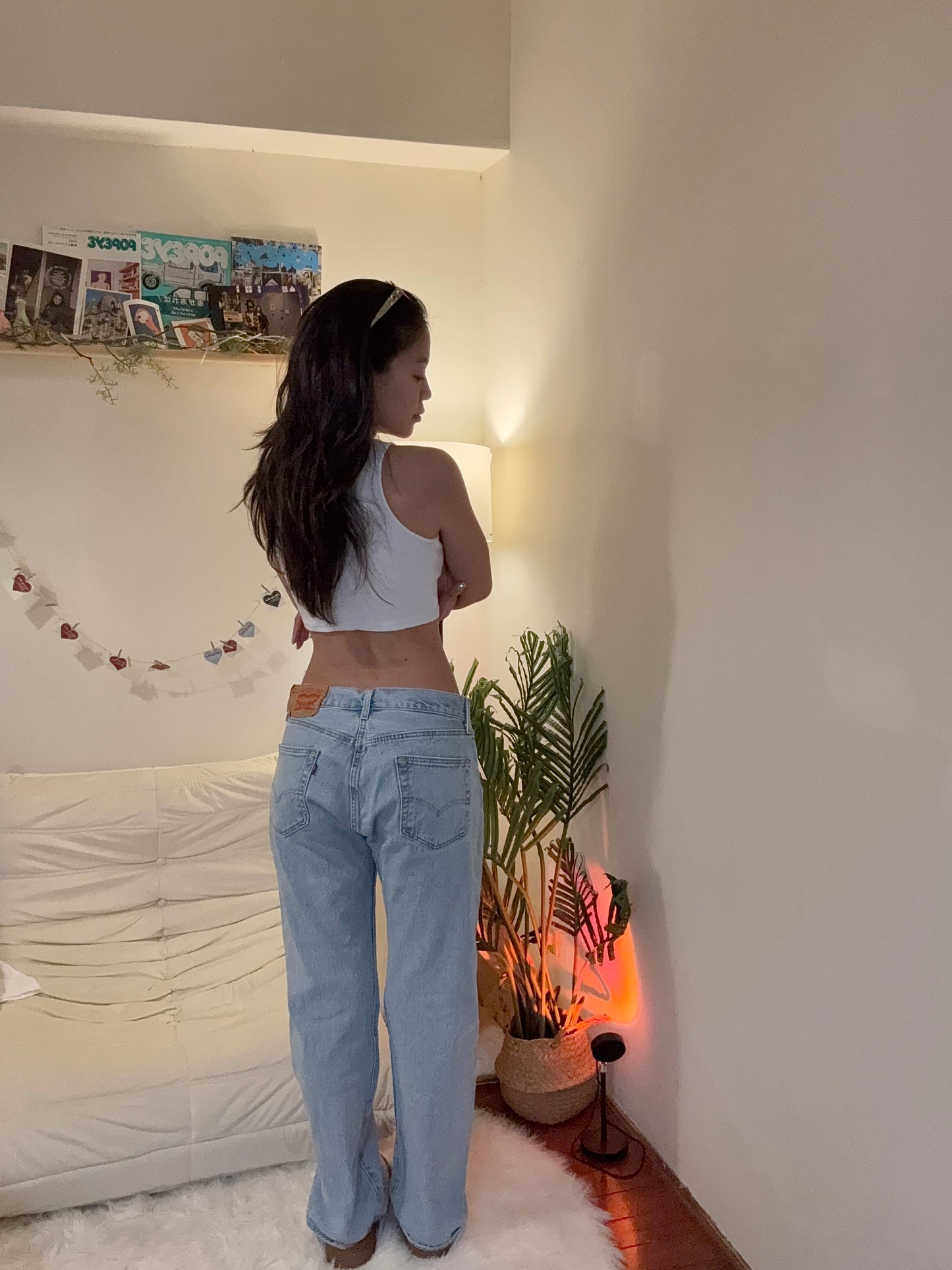 沖繩挖寶🇯🇵Levis美式復古淺藍色直筒牛仔褲牛仔👖