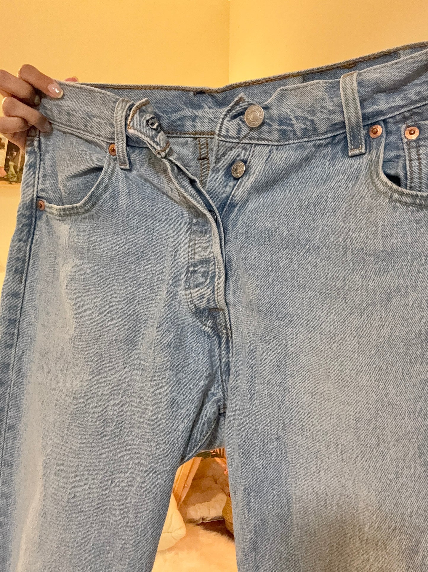 沖繩挖寶🇯🇵Levis美式復古淺藍色直筒牛仔褲牛仔👖