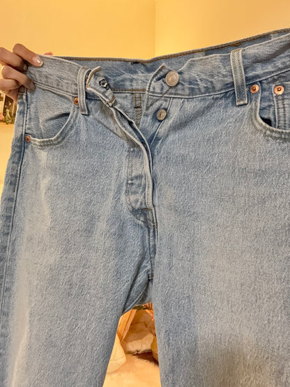 沖繩挖寶🇯🇵Levis美式復古淺藍色直筒牛仔褲牛仔👖