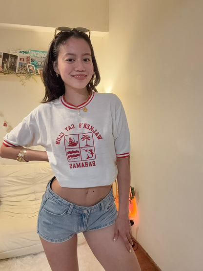 沖繩挖寶🇯🇵美製70Ｓ古著🇺🇸撞色渡假踢🌴