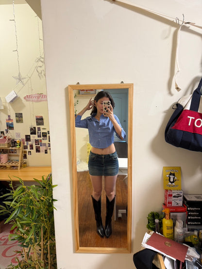 本期必買!!𝐂𝐥𝐚𝐬𝐬𝐢𝐜 🎱𝐦𝐮𝐬𝐞 𝐦𝐢𝐧𝐢 低腰牛仔短裙(帶安全褲🙈✨