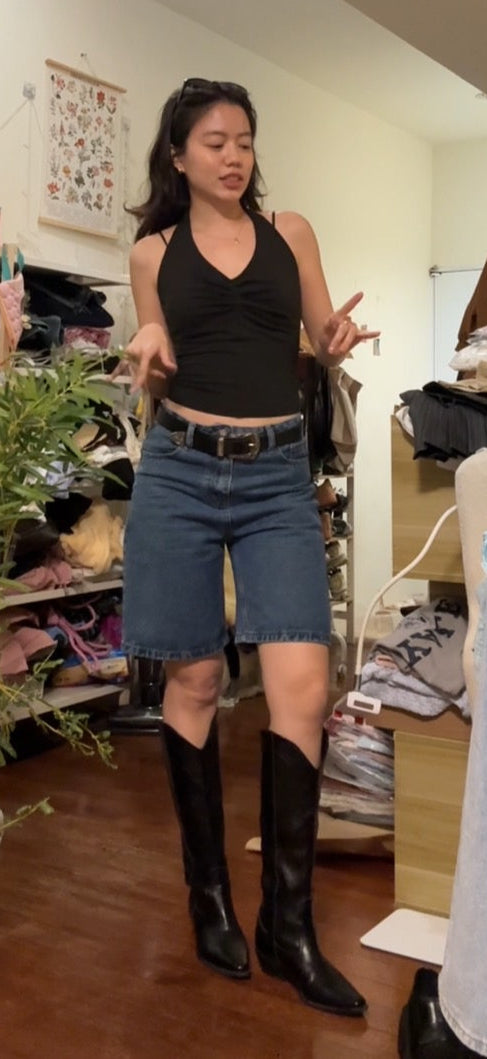 本次必買!!𝐕𝐢𝐧𝐭𝐚𝐠𝐞 𝐃𝐞𝐧𝐢𝐦 𝐉𝐨𝐫𝐭𝐬👖超好看的復古藍🍎