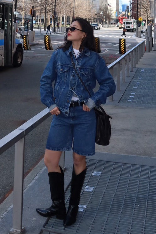 本次必買!!𝐕𝐢𝐧𝐭𝐚𝐠𝐞 𝐃𝐞𝐧𝐢𝐦 𝐉𝐨𝐫𝐭𝐬👖超好看的復古藍🍎