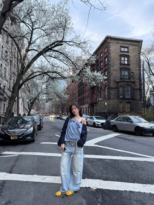“𝟗𝟎𝐬’𝐩𝐥𝐚𝐲𝐠𝐫𝐨𝐮𝐧𝐝 𝐝𝐞𝐧𝐢𝐦 “📻做舊復古淡藍𝐛𝐚𝐠𝐠𝐲 𝐣𝐞𝐚𝐧𝐬.