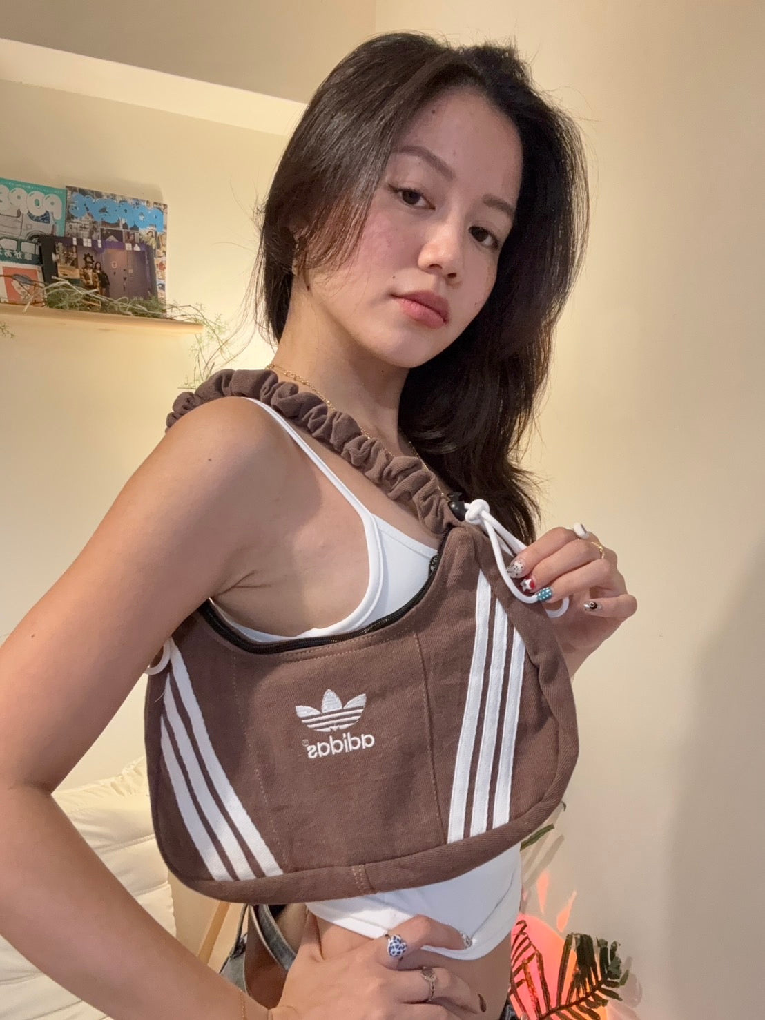 🤎泰製愛迪達淺咖啡色remake 芭蕾🩰肩背包⭐️