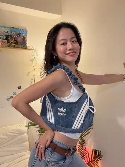 👖泰製愛迪達牛仔拼接remake 芭蕾🩰肩背包⭐️