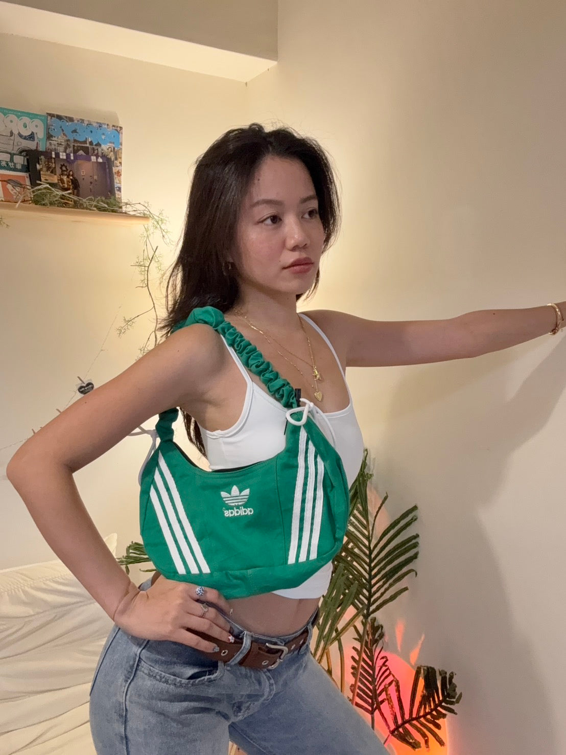 💚泰製愛迪達超美歐美綠remake 芭蕾🩰肩背包⭐️